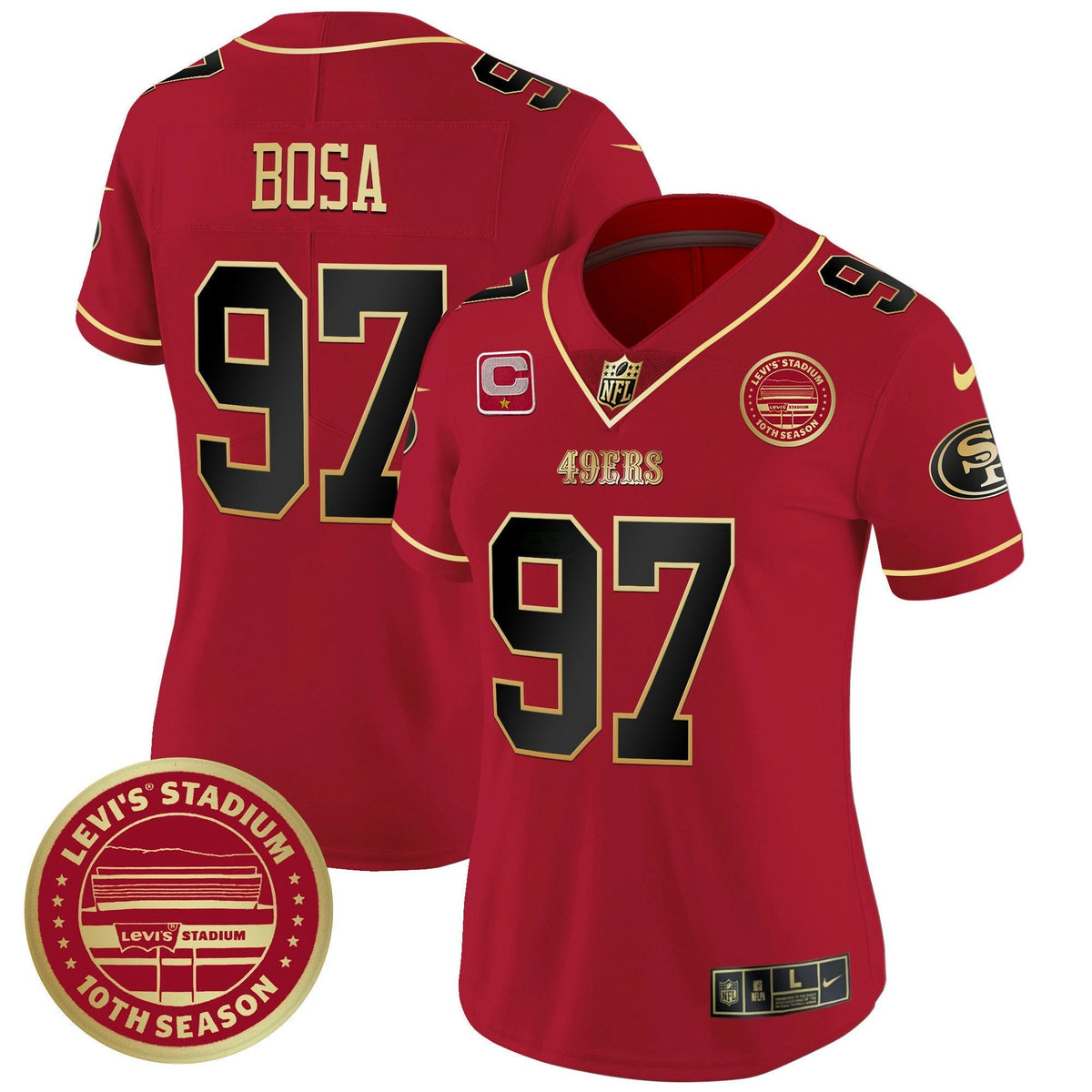 NFL Women’s Levi’S Stadium 10th Season Patch Vapor Limited Jersey