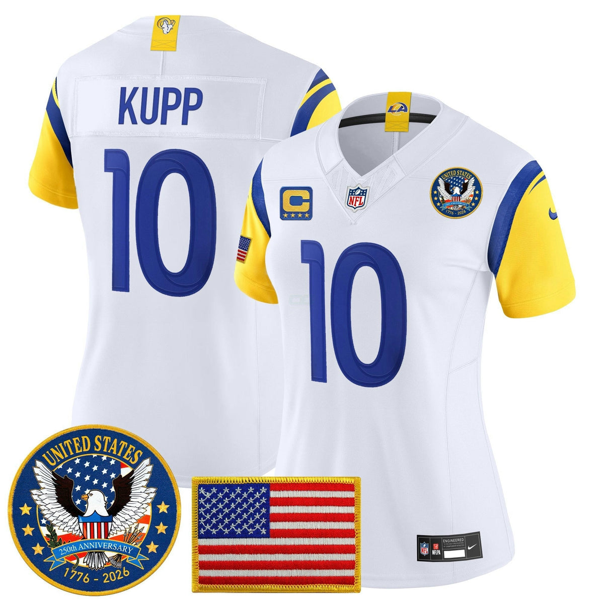 NFL Women’s Los Angeles 2025 “United States 250th Anniversary Patch” Vapor Limited Jersey