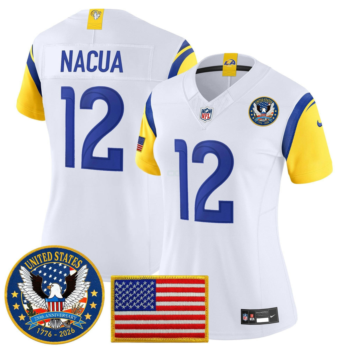 NFL Women’s Los Angeles 2025 “United States 250th Anniversary Patch” Vapor Limited Jersey