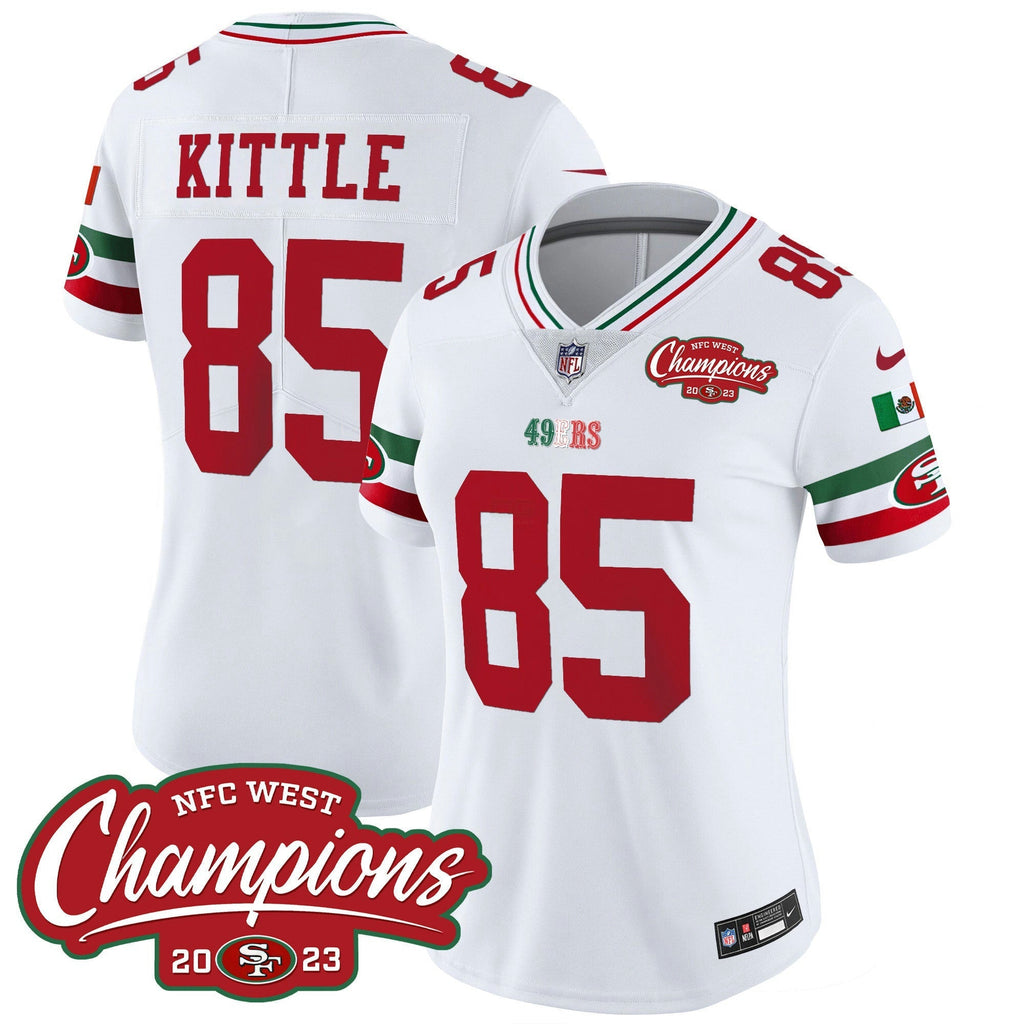 NFL Women’s Mexico 2023 NFC West Champions Patch Vapor Jersey