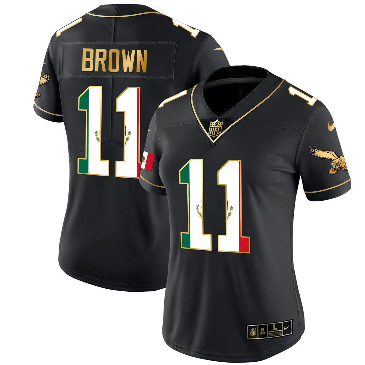 NFL Women’s Mexico Gold & Kelly Vapor Jersey