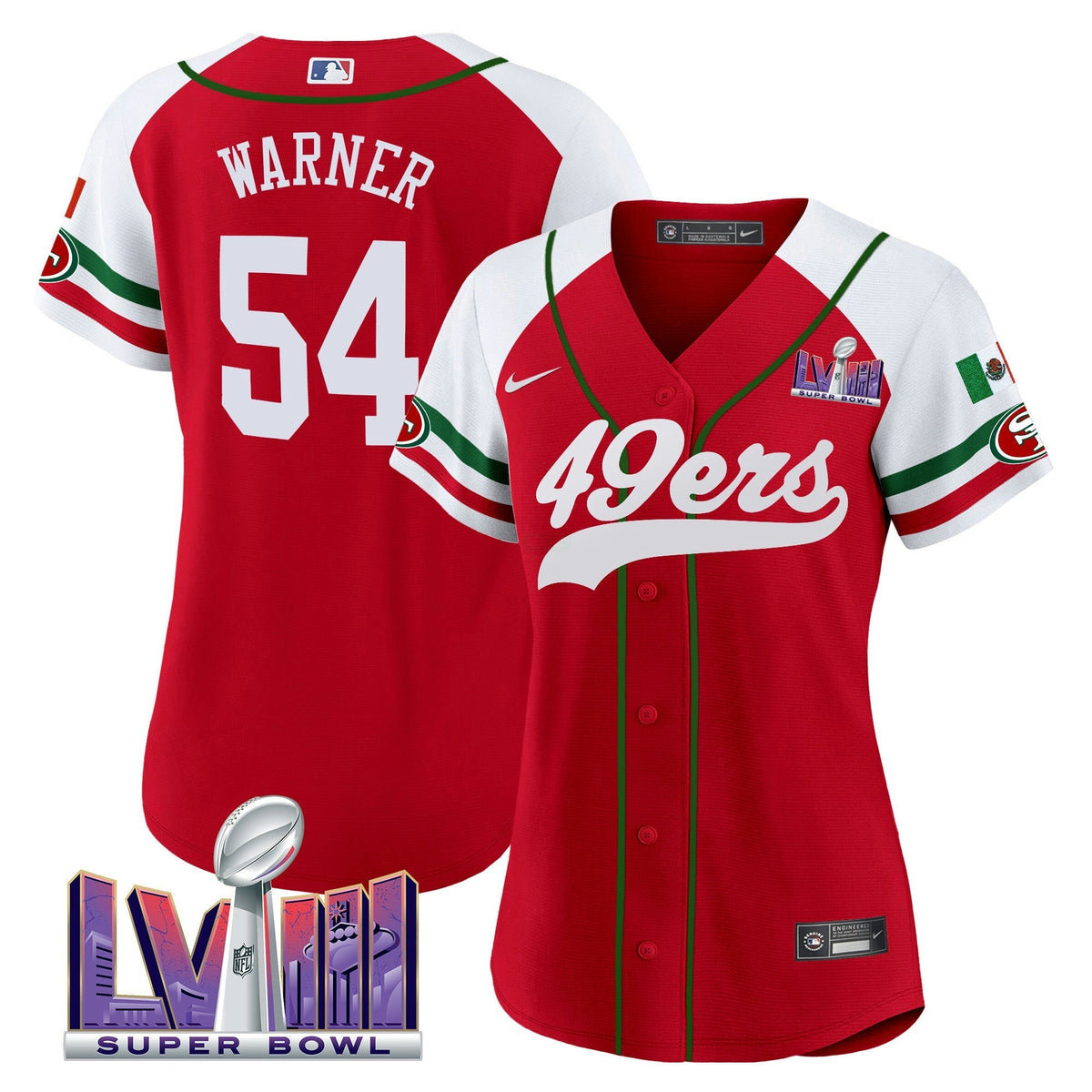 NFL Women’s Mexico Super Bowl LVIII Patch Jersey