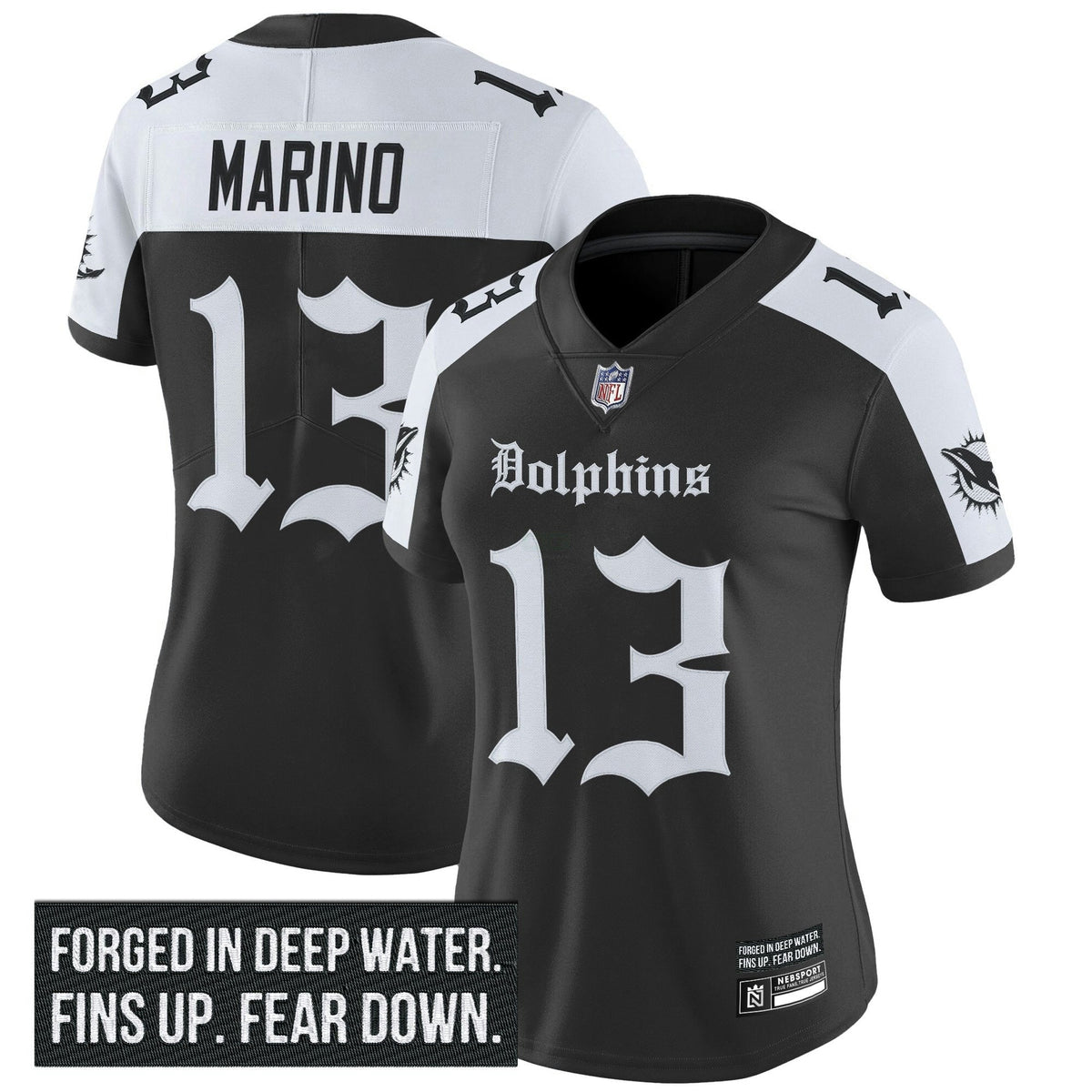 NFL Women’s Miami ‘Gothic Deep Water Edition’ Vapor Limited Jersey