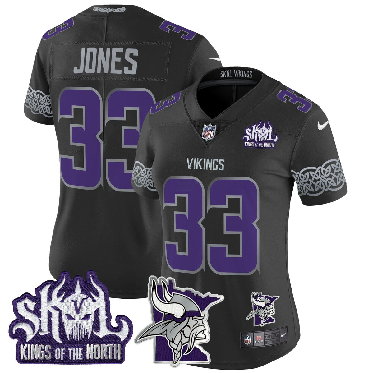 NFL Women’s Minnesota 2024 Winter Warrior Skol Patch Vapor Limited Jersey V2
