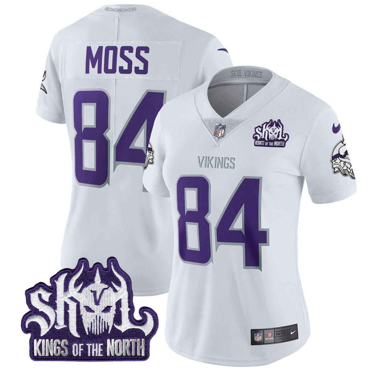 NFL Women’s Minnesota King Of The North Patch Throwback Vapor Limited Jersey