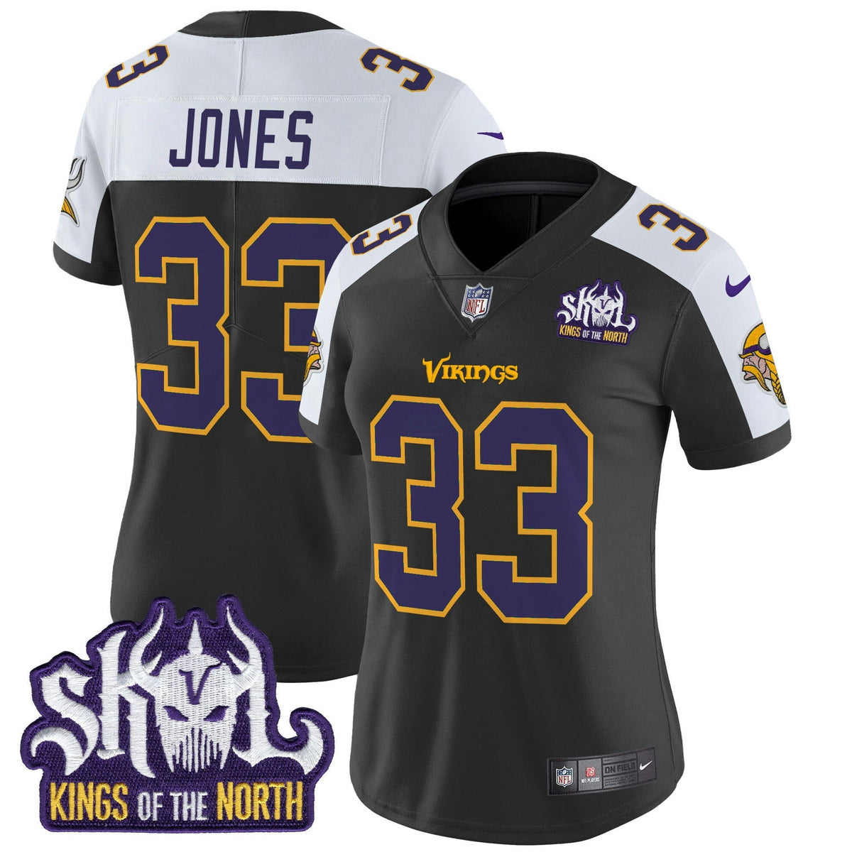 NFL Women’s Minnesota King Of The North Patch Throwback Vapor Limited Jersey