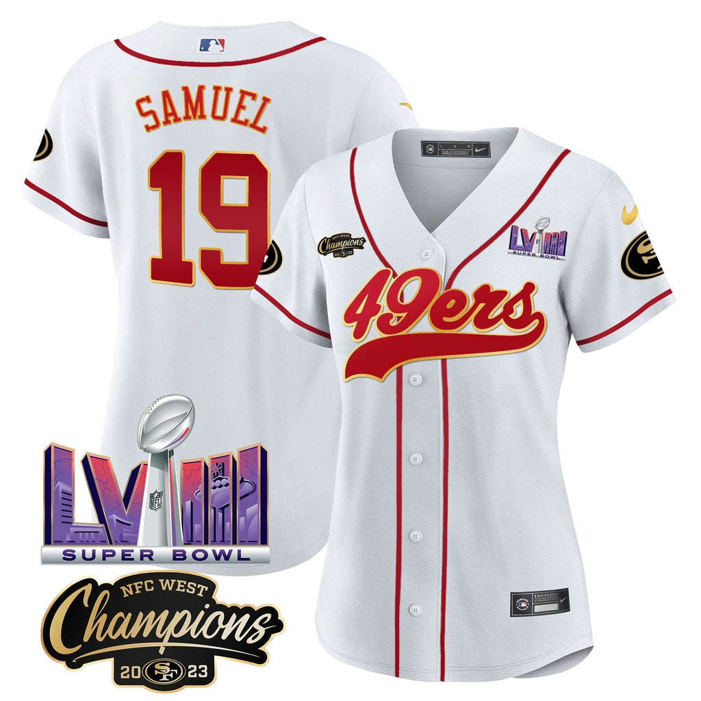 NFL Women’s NFC West Champions & Super Bowl LVIII Patch Jersey
