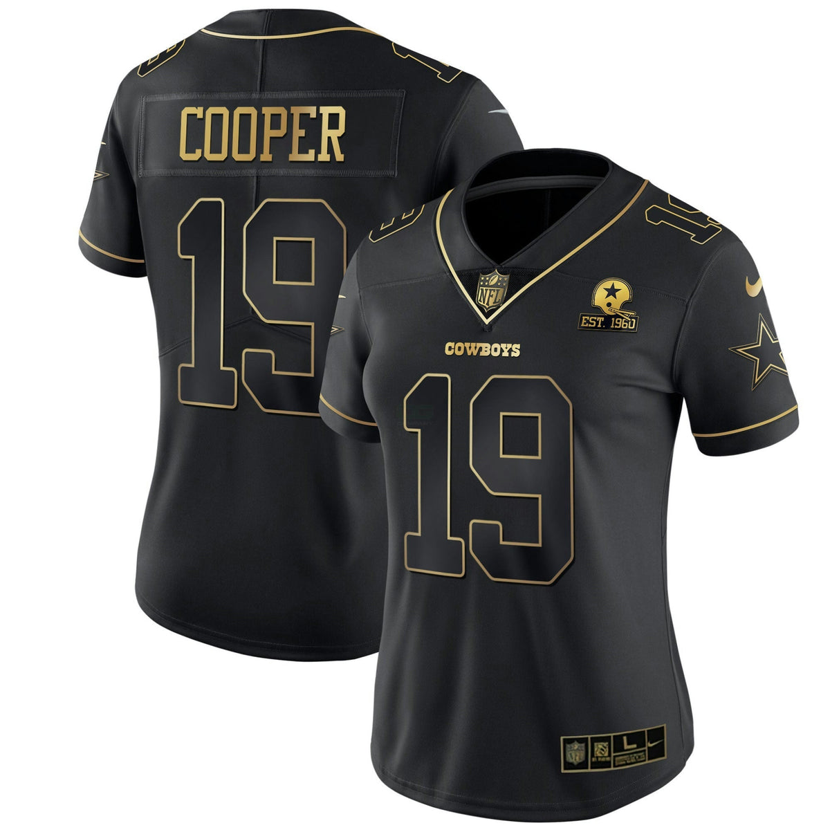 Jersey NFL Women’s Black Gold & White Gold