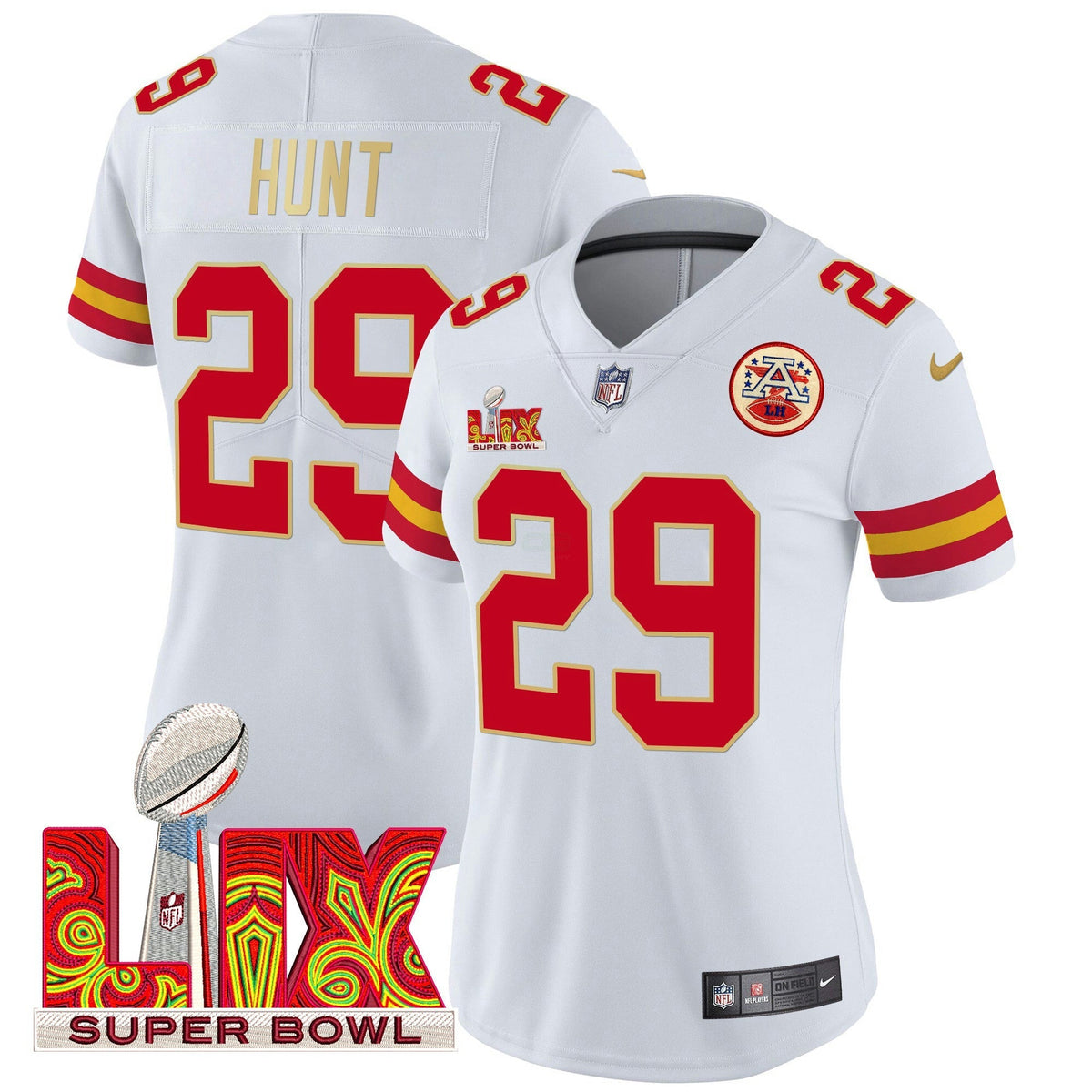 NFL Women’s Super Bowl LIX Patch Gold Trim Vapor Limited Jersey