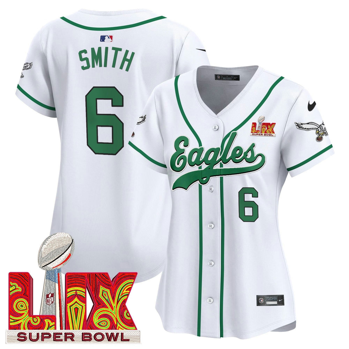 NFL Women’s Super Bowl LIX Patch Kelly Green Vapor Jersey