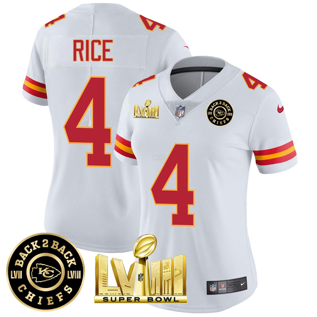 NFL Women’s Super Bowl LVIII & Back 2 Back Patch Vapor Jersey V3