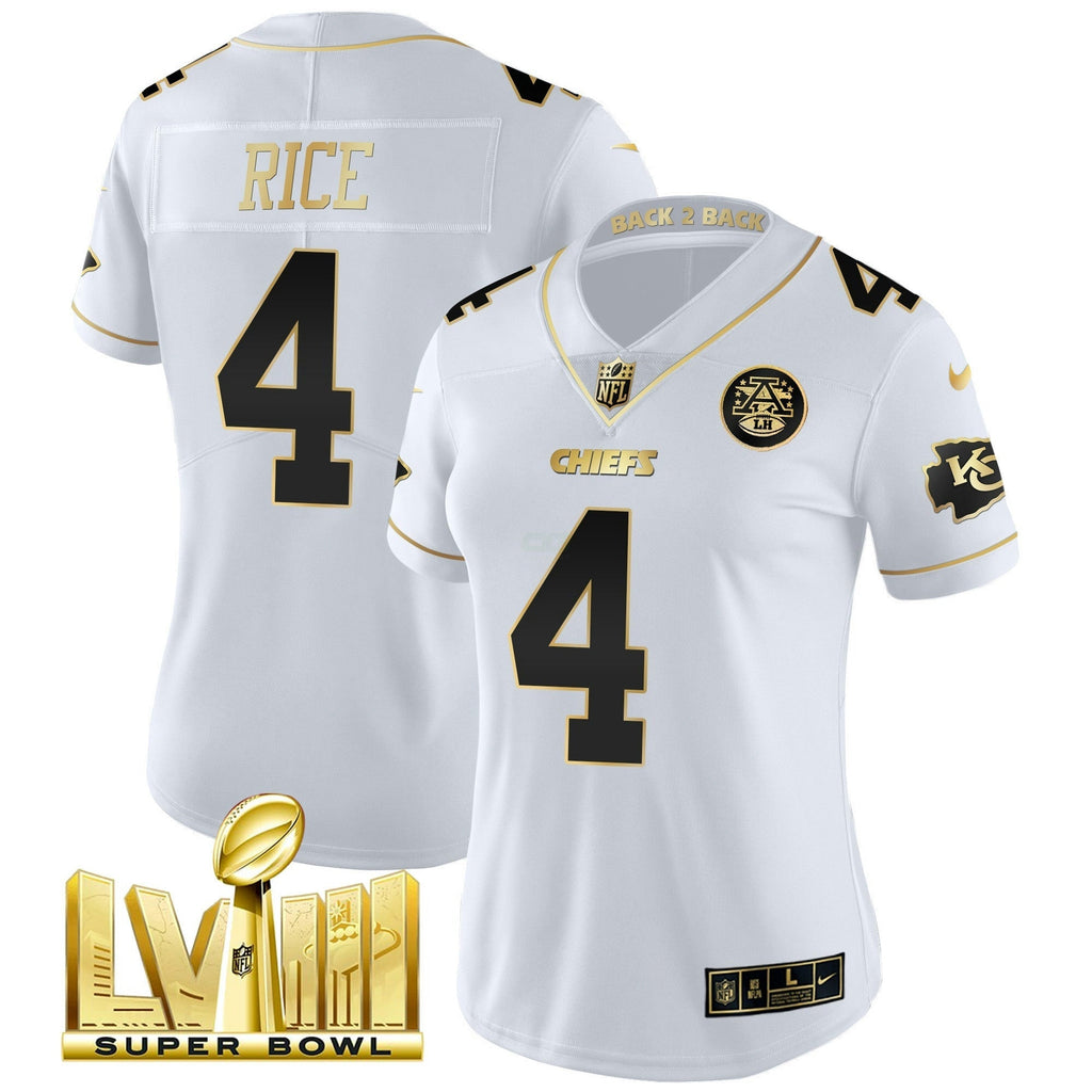 NFL Women’s Super Bowl LVIII & Back 2 Back Patch Vapor Jersey V5