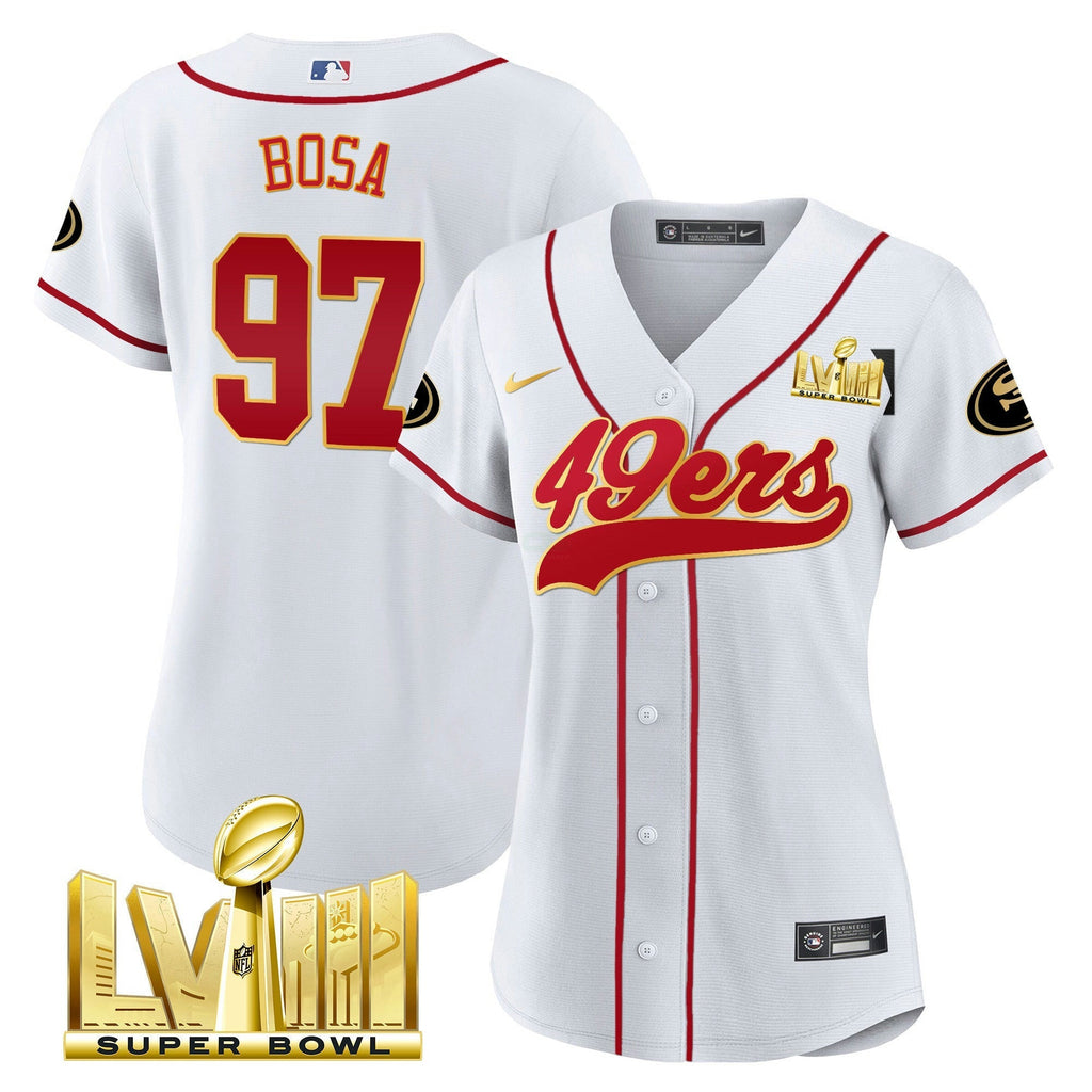 NFL Women’s Super Bowl LVIII Gold Patch Jersey