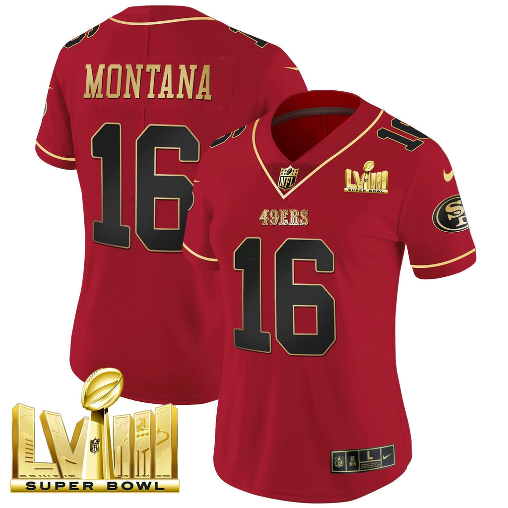 NFL Women’s Super Bowl LVIII Gold Patch Vapor Jersey
