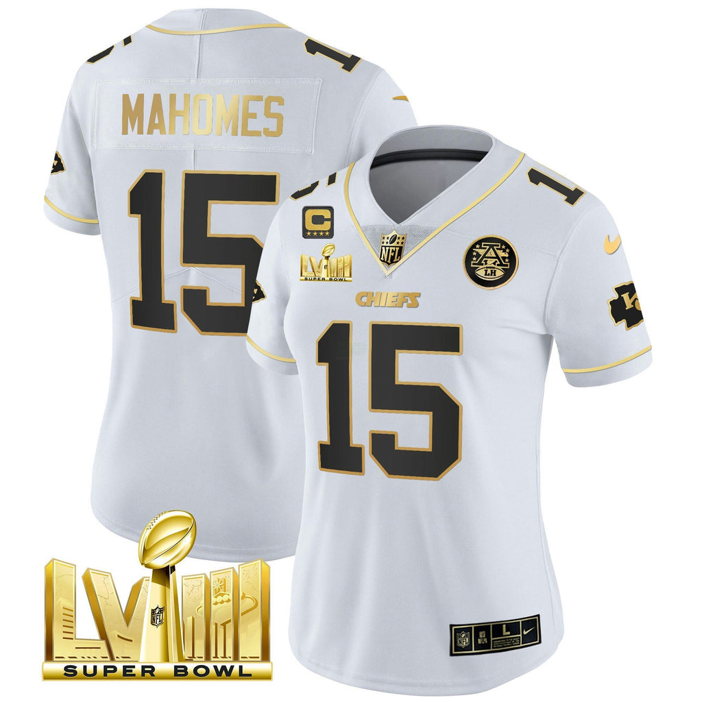 NFL Women’s Super Bowl LVIII Gold Patch Vapor Jersey V4
