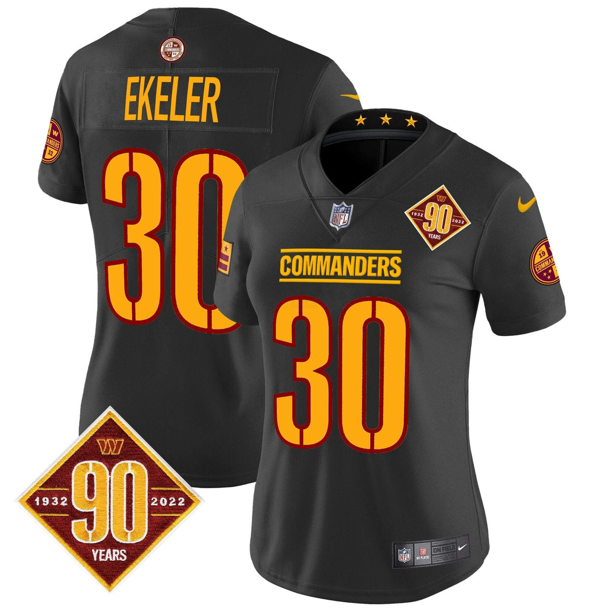 NFL Women’s Washington 90th Anniversary Patch Vapor Limited Jersey