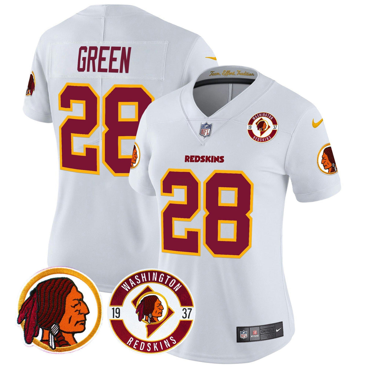 NFL Washington Commanders Women’s Washington Redskins 2024 Vapor Limited Jersey – Est. 1937 Patch