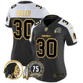 NFL Washington Commanders Women’s Washington Redskins 75th Patch Throwback Gold Vapor Limited Jersey