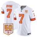 NFL Youth’s Bucky Irving Tampa Bay Throwback 50th Season Patch Vapor Limited Jersey - White