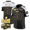 NFL Youth’s Super Bowl LVIII & Back 2 Back Gold Patch Vapor Jersey V2