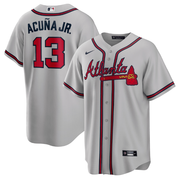 Jersey Atlanta Braves Gray Fan