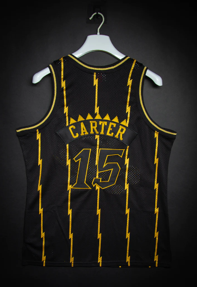 Jersey Authentic Toronto Raptors Balck Gold Vince Carter 1998/99