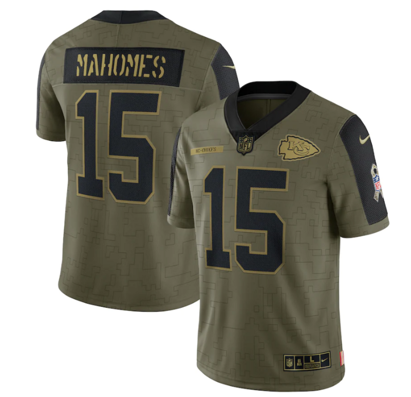 NFL Kansas City Chiefs Vapor Limited Jersey Salute To Service 2021