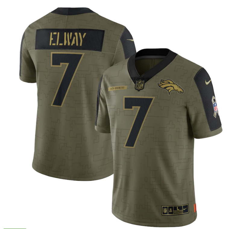 NFL Denver Broncos Vapor Limited Jersey Salute To Service 2021