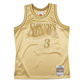 Jersey NBA Authentic Philadelphia 76ers Mitchell & Ness Hardwood Classics Allen Iverson Gold Edition 2000/01