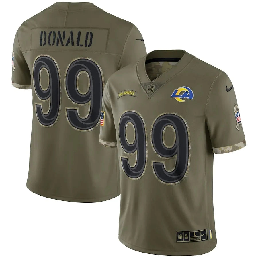 NFL Los Angeles Rams Vapor Limited Jersey Blue Salute To Service 2022