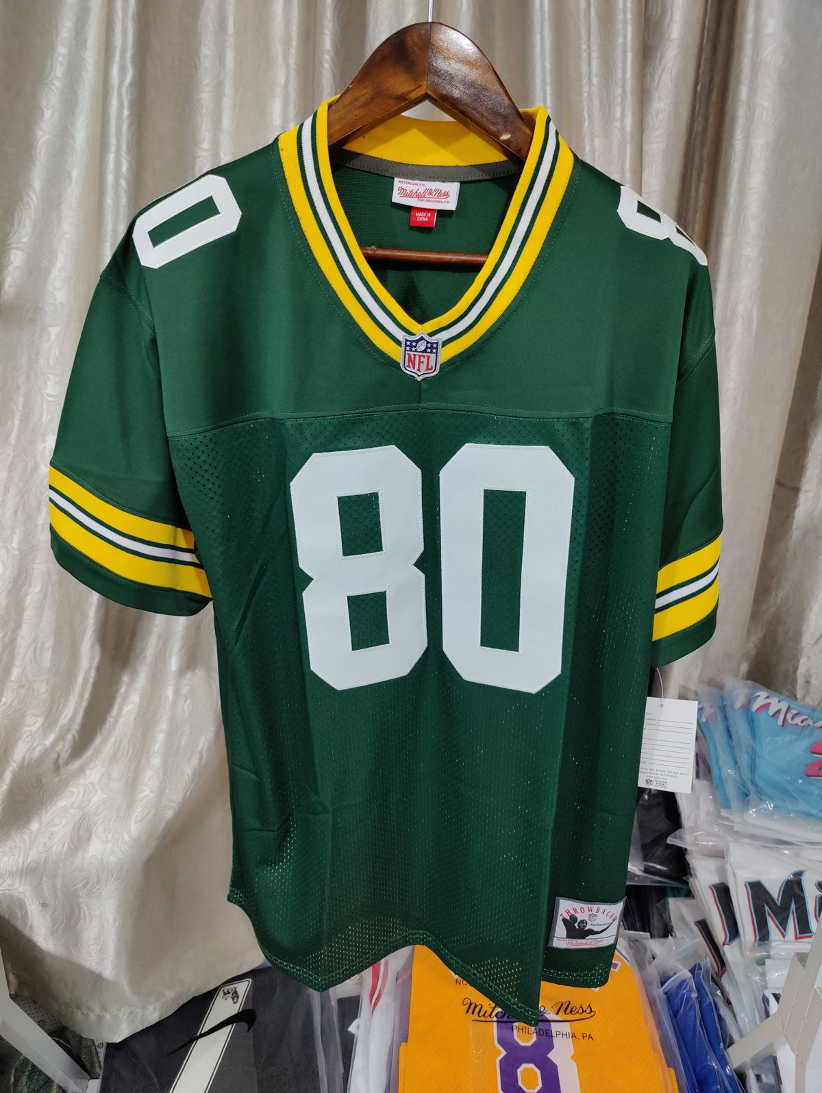Jersey Green Bay Packers Mitchell & Ness Throwback Green