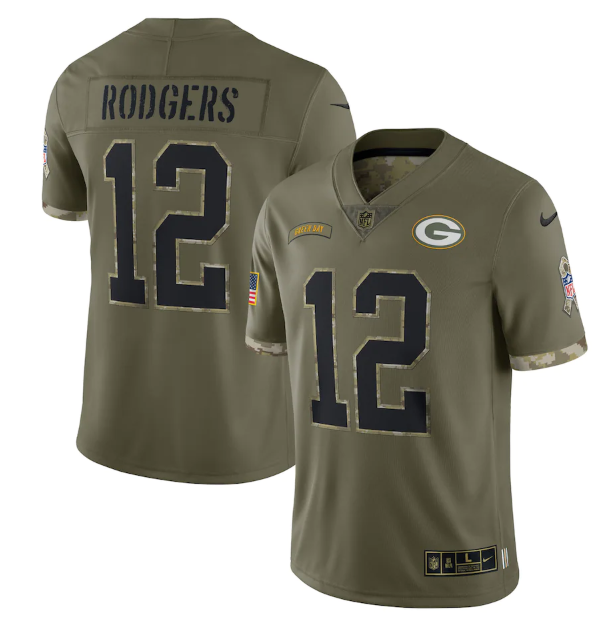 NFL Green Bay Packer Vapor Limited Jersey Salute To Service 2022