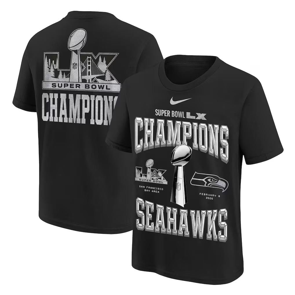 T-Shirt Seattle Seahawks Super Bowl LX Champions Locker Room Trophy Collection