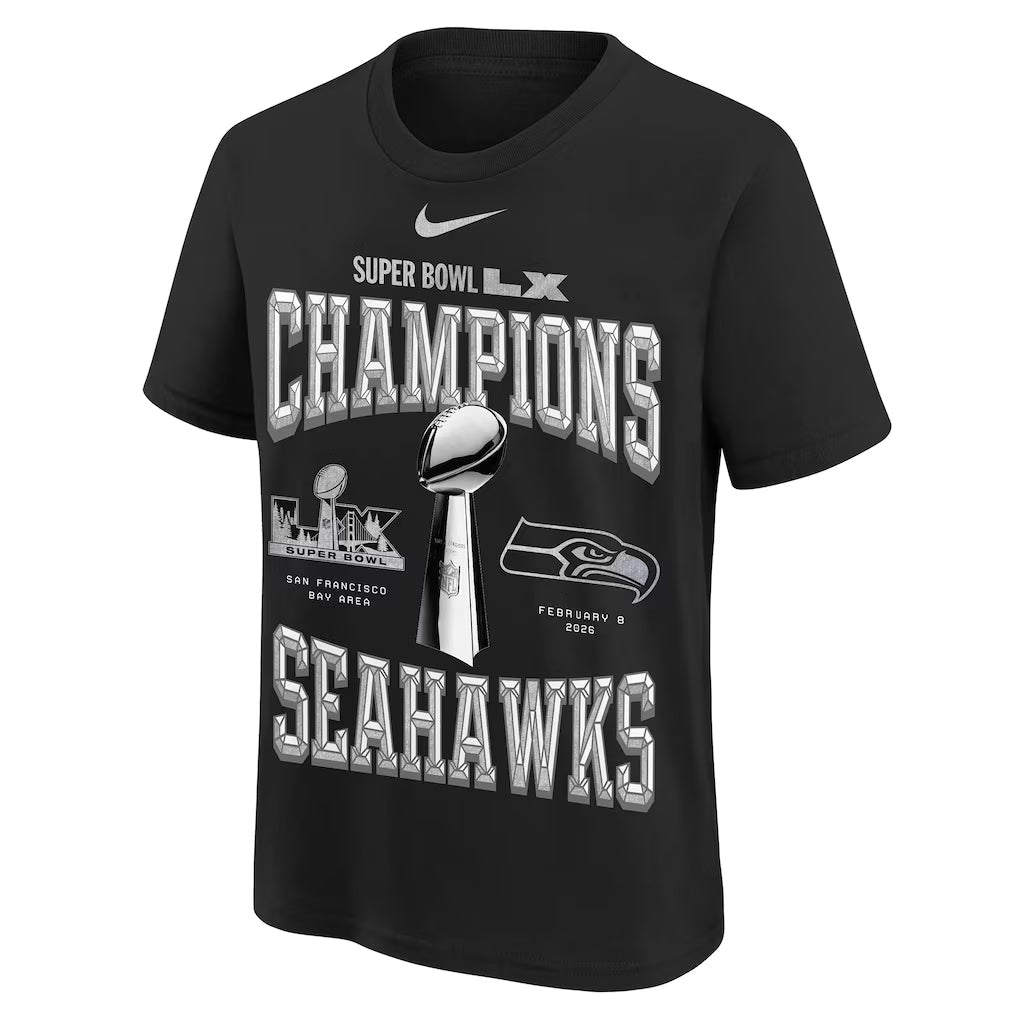 T-Shirt Seattle Seahawks Super Bowl LX Champions Locker Room Trophy Collection